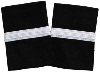 Epaulets - 1 Stripe -White Nylon
