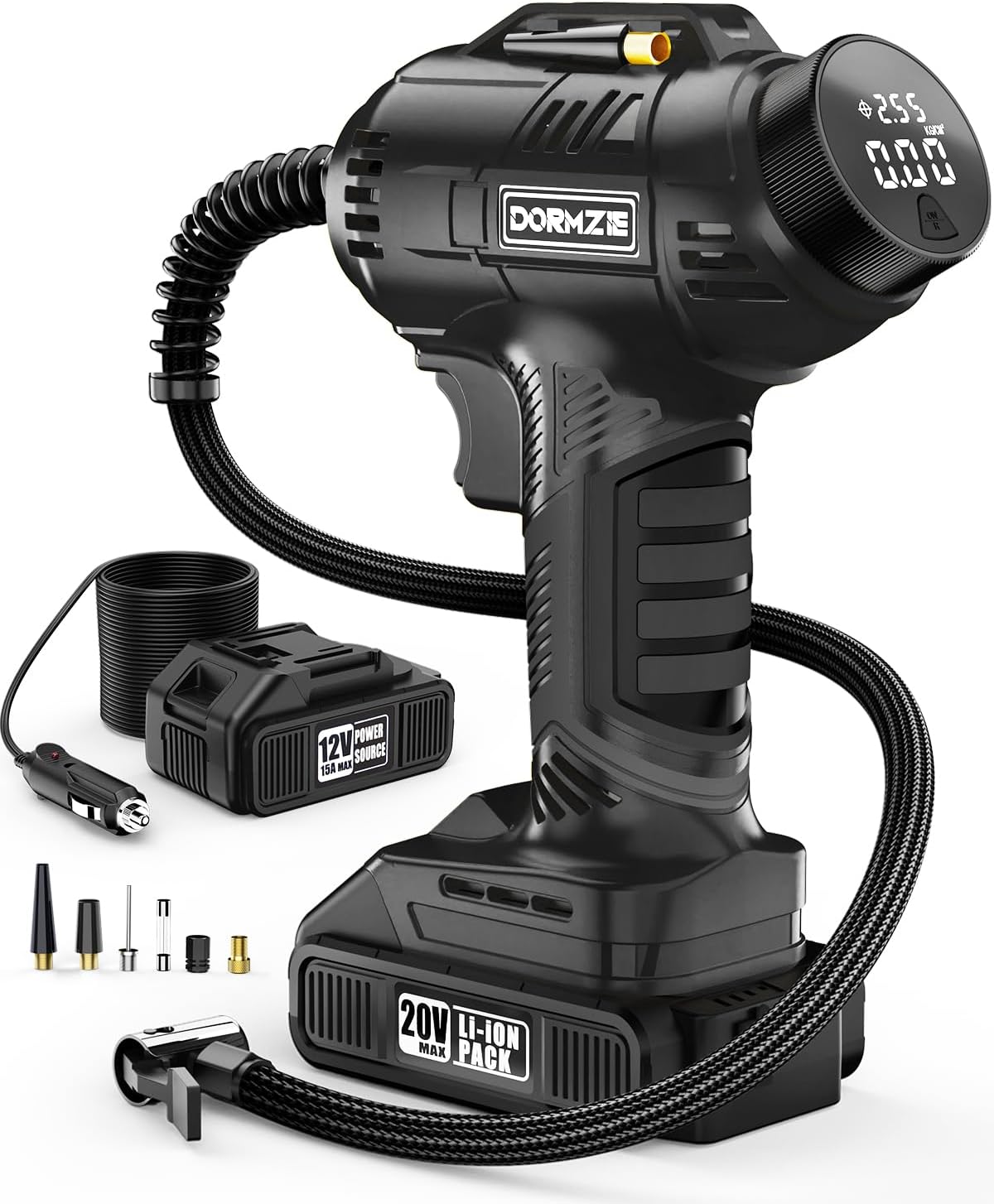 Tire Inflator Portable Air Compressor, 150 PSI Handheld Air Pump