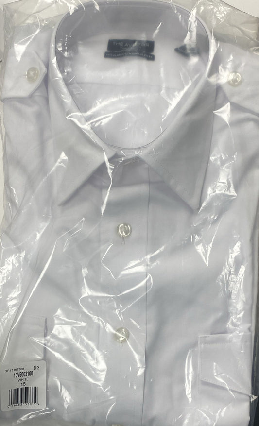 Van huesen The Aviator regular wrinkle free white button down shirt SIZE 15
