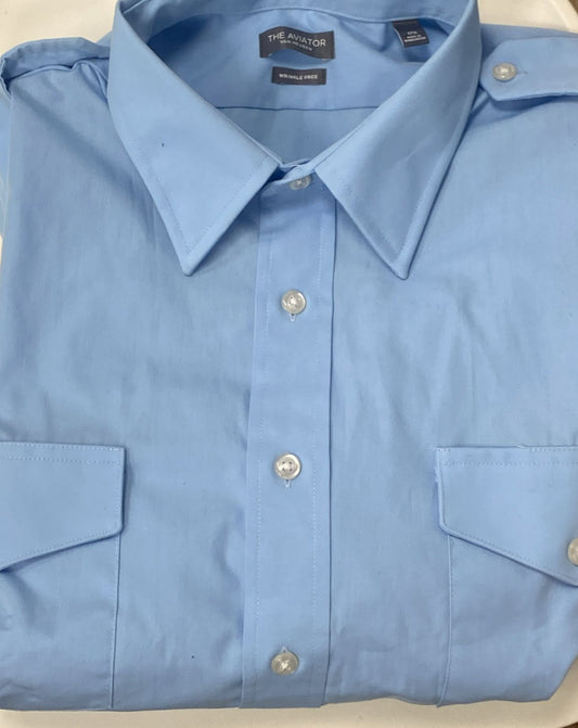Blue Van Huesen Button down (New But small stain) size 17