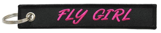 KEYCHAIN, EMBROIDERED, FLY GIRL