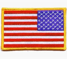 USA FLAG PATCH, 3.5" X 2.25", RIGHT HAND
