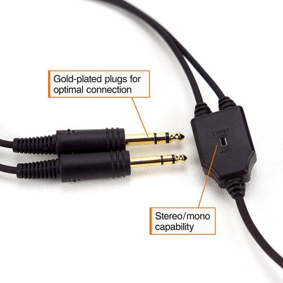 ASA AirClassics® Headset HS-1A - Dual GA Plugs - With Comfort Ear Seals
