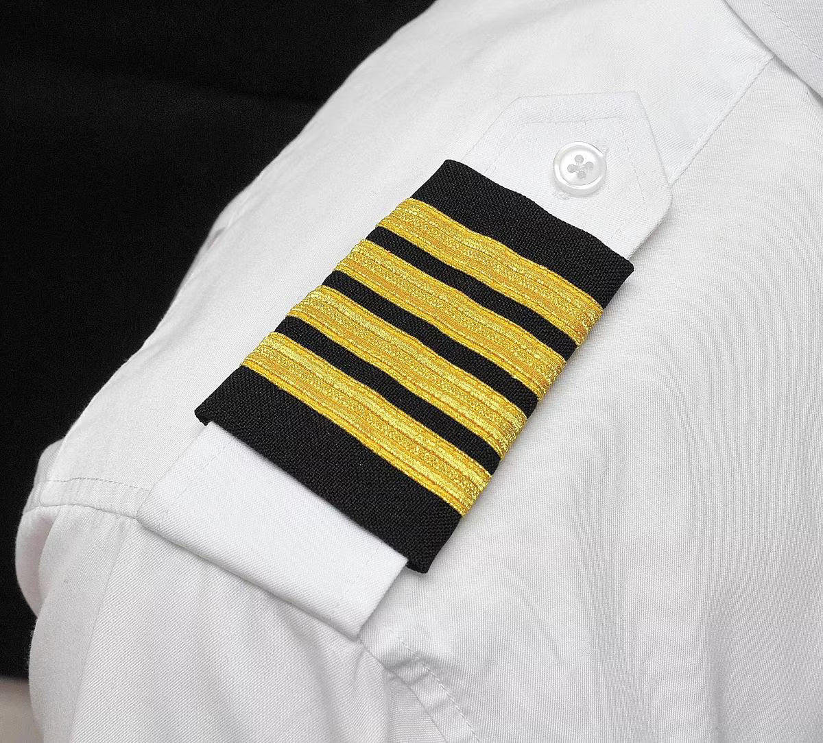BLACK EPAULETS 4 STRIPE