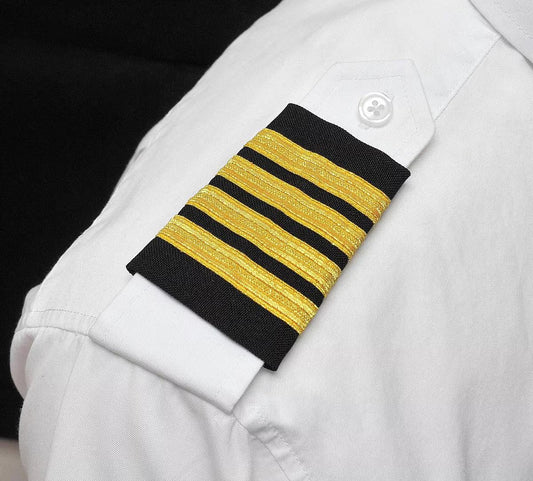 BLACK EPAULETS 4 STRIPE